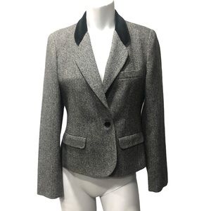 Vintage Evan Picone Wool Blazer Velvet Collar 10